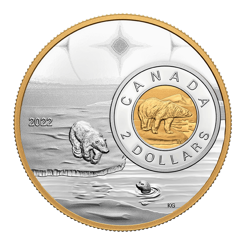 Image for 5 oz. Fine Silver Coin The Bigger Picture: The Polar Bear (2022) from TD Precious Metals